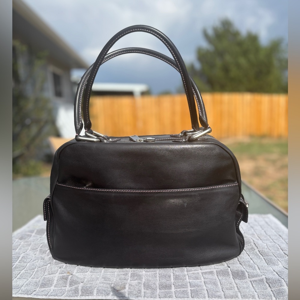 Vintage Marc Jacobs Bowling Bag in black and pink color